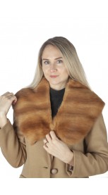 Golden marten fur collar